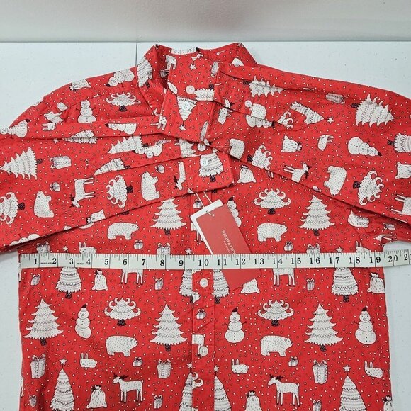 Denim & Flower Ricky Singh Mens Christmas Long Sleeve Button Down Shirt Size M - Picture 9 of 11